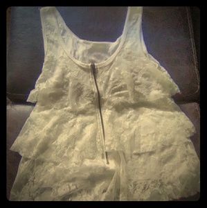 White lace tank